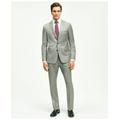 Brooks Brothers Men's Classic Fit Wool Sharkskin 1818 Suit | Light Grey | Size 46 Regular
