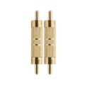 Professional RCA Male to Male RCA Coupler Adapter Converter Connector Gold Plated (2 Pack)