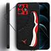 for Apple iPhone â€“ Colorful Aesthetic Fashion 3D Sneaker Designs Rugged case - Wireless Charging â€“ 360 Protections-Black