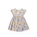 Bonnie Jean Girl s Easter Dress - Spring Floral Smocked Dress for Baby Toddler and Little Girls Yellow and Blue 3T