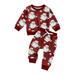 Sunisery Boys Girls Christmas Pants Set Santa Claus/Snowman Print T-shirt with Elastic Waist Pants