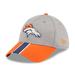 Men's New Era Heather Gray/Orange Denver Broncos Striped 39THIRTY Flex Hat