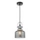 dar lighting Rho0110 Rhode Single Pendant Polished Chrome Smoked Glass