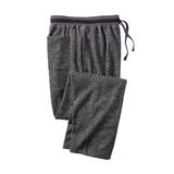 Men's Big & Tall KingSize Coaches Collection Fleece Open Bottom Pants by KingSize in Heather Slate Stripe (Size 2XL)