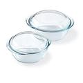 Pyrex® | Borosilicate Glass Casserole | Set of 2 | Steamer, Quick and Tasty Cooking, Microwave and Dishwasher Safe (2 Pack 1.6L) Casserole Dishes (2 x 1,6L)