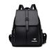 NICOLE & DORIS Fashion Daypacks Backpacks for Women Waterproof Rucksack PU Leather Shoulder Bags Handbag Anti-theft Mini Backpack School Bags Travel Backpack with Flap Black
