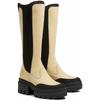 Stiefel TIMBERLAND "Everleigh Boot Tall", Gr. 41, gelb (hellgelb), Leder, sportlich, Schuhe, Winterschuhe, Winterstiefel