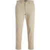 Chinos JACK & JONES "JPSTACE JJHARLOW CHINO NOOS", Herren, Gr. 34, Länge 34, beige (crockery), Web, Obermaterial: 98% Baumwolle, 2% Elasthan, unifarben, modisch, bequem knöchellang, Hosen