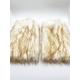 Faux Fur Leg Warmers Beige and White