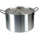 Aluminium Cooking Catering Stock Pot Set with Lid | Deep Casserole Saucepan 12” 14” Large (14")
