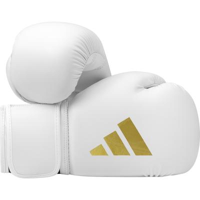 Boxhandschuhe ADIDAS PERFORMANCE "Speed 50" Gr. 14, gold (weiß, goldfarben), Boxhandschuhe, 14, Obermaterial: 100% Kunstleder