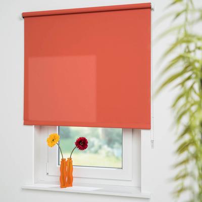 Seitenzugrollo LIEDECO "Uni" Gr. 1, orange (terrakotta, bitte auswählen), B:212cm H:180cm, Kunststoff, Metall, Polyester, Rollos, Welle 36 mm stabiler Kettenzug Image