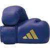 Boxhandschuhe ADIDAS PERFORMANCE "Speed 50" Gr. 10, blau (blau, goldfarben), Boxhandschuhe, 10 10 oz, Obermaterial: 100% Kunstleder