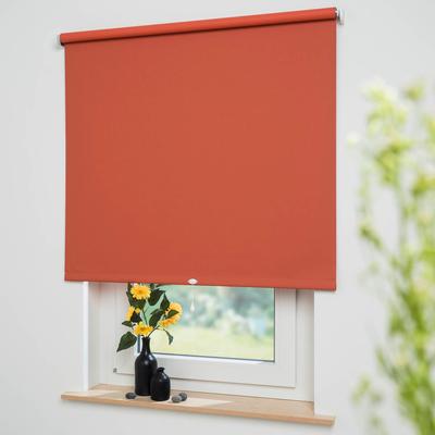 Springrollo LIEDECO "Uni" Gr. 2, orange (terrakotta, bitte auswählen), B:222cm H:180cm, Kunststoff, Metall, Polyester, Rollos, Rollowelle 36 mm, starke Feder Image