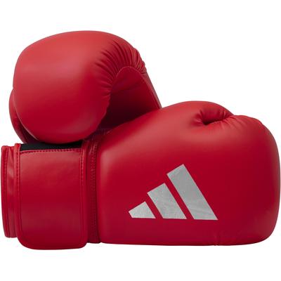 Boxhandschuhe ADIDAS PERFORMANCE "Speed 50" Gr. 14, rot (rot, weiß), Boxhandschuhe, 14, Obermaterial: 100% Kunstleder