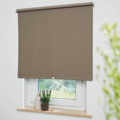 Springrollo LIEDECO "Uni" Gr. 2, braun (coffee, bitte auswählen), B:222cm H:180cm, Kunststoff, Metall, Polyester, Rollos, Rollowelle 36 mm, starke Feder Image