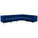 Blue Sectional - Modway 120" Wide Velvet Symmetrical Modular Corner Sectional Velvet | 31 H x 120 W in | Wayfair 889654971733