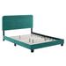 Modway Celine Bed Upholstered/Velvet, Wood in Blue | 43.5 H x 87 W x 87 D in | Wayfair 889654992370