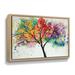 Latitude Run® Rainbow Tree III by Jolina Anthony Graphic Art on Canvas Metal in Blue/Red/Yellow | 24" H x 32" W x 2" D | Wayfair
