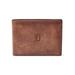 Fossil Brown Detroit Tigers Leather Derrick Front Pocket Bifold Wallet