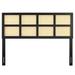 Luana Cane Mid-Century Modern Headboard by Modway Wood in Black | 55.5 W in | Wayfair 889654163398