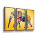 Red Barrel Studio® The Ride by Linzi Lynn - 3 Piece Floater Frame Print on Canvas Canvas, in Green/Orange/Yellow | 36 H x 54 W x 2 D in | Wayfair