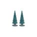 The Holiday Aisle® Amaryllis Glass Tree on Glitter Base Glass/Mercury Glass in Gray/Blue | 9.5 H x 3.5 W x 3.5 D in | Wayfair