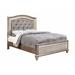 Rosdorf Park Kamor Bed Wood & /Upholstered/Faux leather in Brown/Gray/Yellow | 64.5 H x 64.75 W x 85.75 D in | Wayfair