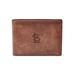 Fossil Brown St. Louis Cardinals Leather Derrick Front Pocket Bifold Wallet