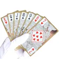 Cartes de jeu résistantes à l'eau en PVC transparent pour poker bord doré dragon nouveauté