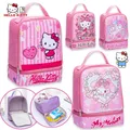 Sanurgente-Sac à lunch portable Hello Kitty pour enfant boîte à lunch mélodie sac thermique