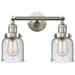 Bell 16" Wide 2 Light Brushed Satin Nickel Bath Vanity Light w/ Seedy