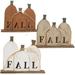 Rustic Wood "Fall" Pumpkin Patch on Base 3 Asstd. - 16.5"H x 3.50"W x 20"L