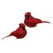 Christmas Cardinal Glittered Bird Clip Ornament 2 Asstd. - 2.00"H x 3.75"W x 1.50"L