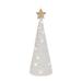 White Yarn Christmas Tree with LED Lights