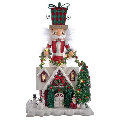 Kurt Adler 18-Inch Battery Operated Deck the Halls Musical LED Nutcracker - Multicolored