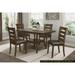 Transitional 5 Piece Dining Room Wooden Furniture Set Round Table with Self-Storing Butterfly Extension Leaf, Four Side Chairs