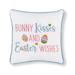 10" x 10" Bunny Kisses Embroidered Petite Size Accent Throw Pillow