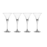 Majestic Gifts Inc. Glass Tall Stem Martini Glasses-9 Oz.- Set of 4