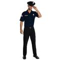 Rubie's Herren Helden und Hombres Polizeiuniform Hemd und Hut Kostüm für Erwachsene, blau, X-Large