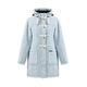 acalmar Damen Strickfleece-Dufflecoat 34323525-AC01, Hellblau Melange, XL