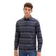 TOM TAILOR Herren 1037437 Regular Fit Chambray Hemd aus Baumwolle, 32282-navy Irregular Cross Stripe, M