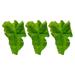 BESTONZON 3pcs Lifelike Lettuce Leaf Adornment Vegetable Leaf Model Simulated Vegetable Decor