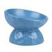 Tilted Cat Bowl Anti Vomiting Double Raised Cat Bowls for Food and Water Elevated Ceramic Small Dog Feeder Protect Pet s Spine Dishwasher Safe Porcelain Slanted Dishes - BLUE