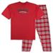 Men's Profile Cardinal/Gray Arkansas Razorbacks Big & Tall 2-Pack T-Shirt Flannel Pants Set