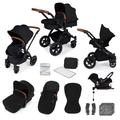 Ickle Bubba Stomp V3 All-in-One Travel System Bundle - Black Chassis (Supplier Colour: Black / Tan)