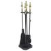 CintBllTer Westford Fireplace Tool Set Made with Iron Polished Brass Handle and Black Finish Design Durable Materials Luxury and Elegance Brass and Black