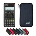 CALCUSO Economy Pack: Casio FX 991 ES Plus II (2nd Edition) Scientific Technical School Calculator + WYNGS Protective Case Blue + Extended Warranty by CALCUSO