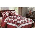 BM 3 Piece Quilted Embroidered Patchwork Bedspread Throw, To Fit Double And King YZ9336 (YZ 9251)