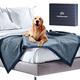 Victoria Orton 100% Waterproof Blanket for Bed - Large, Soft Pet Throw for Couches & Sofas - 48"x 60" - Reversible, Washable - Leak Proof Bed Cover For Dogs, Pets & People (Throw - Blue, White)